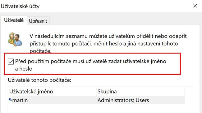 Jak vypnout heslo při startu Windows 10 a Windows 11