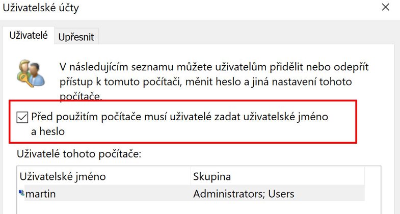 Jak vypnout heslo při startu Windows 10 a Windows 11